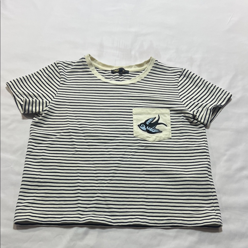 Maje women’s cropped tee 100% cotton size 3 (L)